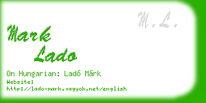 mark lado business card